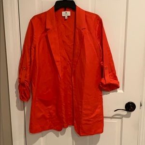 Red-orange Chaus long blazer/jacket